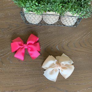 Pink and Cream Bows